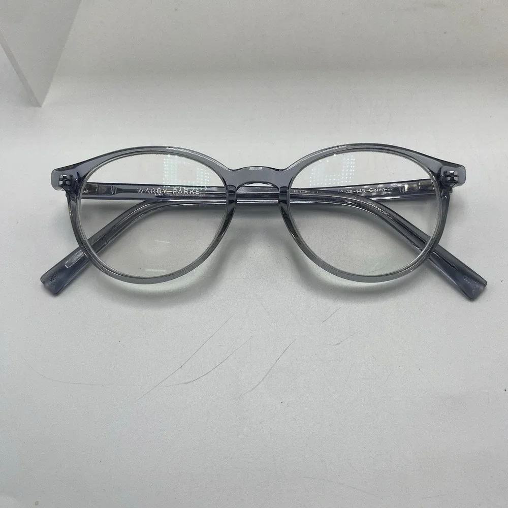 Warby Parker Eyeglasses Women FRAME ONLY Watt6  49-19-145 Trasparent Gray 552